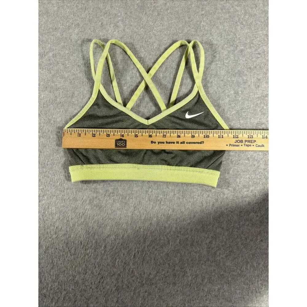 Nike Sports Bra XS, Grey And Lime Green